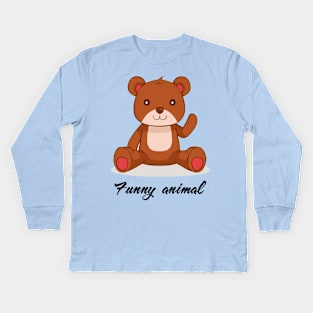 cute bear Kids Long Sleeve T-Shirt